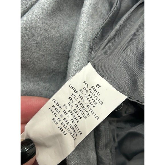 Rothschild Dress Coat & Hat Girls 2T Gray Military Style Double Breasted Winter - Picture 5 of 11